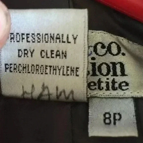 STYLE & Co. Button Down Fully Lined Open Front Green Career Blazer Jacket Sz 8P - Picture 6 of 6